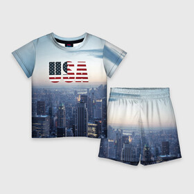 Детский костюм с шортами 3D с принтом Город New York в Курске,  |  | Тематика изображения на принте: new york | америка | бейсбол | буквы n y | город | классная | логотип | мегаполис | надпись | нью йорк | нью йорк янкиз | прикольная картинка | сша | штаты | я люблю красивая | янки