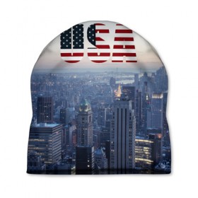 Шапка 3D с принтом Город New York в Курске, 100% полиэстер | универсальный размер, печать по всей поверхности изделия | new york | америка | бейсбол | буквы n y | город | классная | логотип | мегаполис | надпись | нью йорк | нью йорк янкиз | прикольная картинка | сша | штаты | я люблю красивая | янки