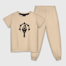 Детская пижама хлопок с принтом Darkest Dungeon в Курске, 100% хлопок |  брюки и футболка прямого кроя, без карманов, на брюках мягкая резинка на поясе и по низу штанин
 | 