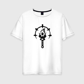 Женская футболка хлопок Oversize с принтом Darkest Dungeon в Курске, 100% хлопок | свободный крой, круглый ворот, спущенный рукав, длина до линии бедер
 | 
