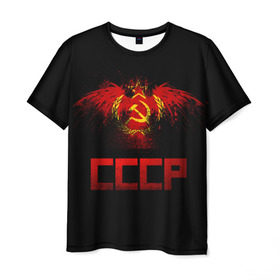 Мужская футболка 3D с принтом СССР орел в Курске, 100% полиэфир | прямой крой, круглый вырез горловины, длина до линии бедер | ussr | герб | коммунизм | молот и звезда | патриот | прикольная | серп | советский союз | социализм | ссср | страна советов | флаг