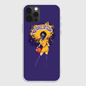 Чехол для iPhone 12 Pro Max с принтом Lakers в Курске, Силикон |  | Тематика изображения на принте: basketball | cheerleader | girl | lakers | nba | street