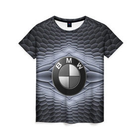 Женская футболка 3D с принтом BMW шестигранный фон в Курске, 100% полиэфир ( синтетическое хлопкоподобное полотно) | прямой крой, круглый вырез горловины, длина до линии бедер | bmw | авто | автомобиль | блатная | бмв | бумер | бэха | геометрия | иномарка | концерн | красивая | марка немецкая | машина | прикольная | пузыри | расцветка | солдат | тачила | форм | шестигранники