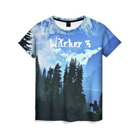 Женская футболка 3D с принтом Witcher 3 в Курске, 100% полиэфир ( синтетическое хлопкоподобное полотно) | прямой крой, круглый вырез горловины, длина до линии бедер | gwent | gwent: the witcher card game | witcher 3 | ведьмак | гвинт | геральд | огонь | пламя