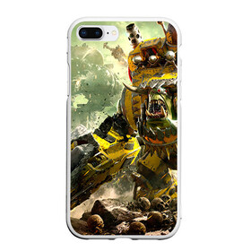 Чехол для iPhone 7Plus/8 Plus матовый с принтом WH40k warboss в Курске, Силикон | Область печати: задняя сторона чехла, без боковых панелей | dawn | eldar | war | warhammer | wh | wh40k | вархаммер | ваха | эльдар | эльдары