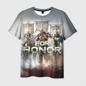Мужская футболка 3D с принтом For honor 4 в Курске, 100% полиэфир | прямой крой, круглый вырез горловины, длина до линии бедер | for honor | honor | samurai | templar | viking | vikings | викинг | крестоносец | самурай | тамплиер