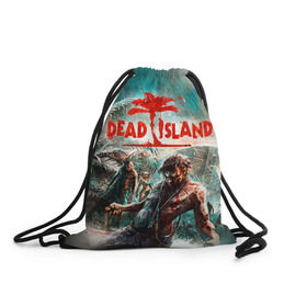 Рюкзак-мешок 3D с принтом Dead island 8 в Курске, 100% полиэстер | плотность ткани — 200 г/м2, размер — 35 х 45 см; лямки — толстые шнурки, застежка на шнуровке, без карманов и подкладки | Тематика изображения на принте: dead | island | repticide | zombie | дэд айлэнд | зомби | мозги