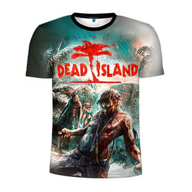 Мужская футболка 3D спортивная с принтом Dead island 8 в Курске, 100% полиэстер с улучшенными характеристиками | приталенный силуэт, круглая горловина, широкие плечи, сужается к линии бедра | dead | island | repticide | zombie | дэд айлэнд | зомби | мозги
