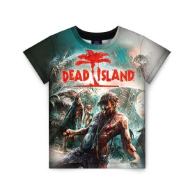 Детская футболка 3D с принтом Dead island 8 в Курске, 100% гипоаллергенный полиэфир | прямой крой, круглый вырез горловины, длина до линии бедер, чуть спущенное плечо, ткань немного тянется | dead | island | repticide | zombie | дэд айлэнд | зомби | мозги