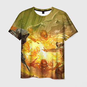 Мужская футболка 3D с принтом Destiny 2 в Курске, 100% полиэфир | прямой крой, круглый вырез горловины, длина до линии бедер | destiny | дестени | дэстэни | космос