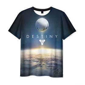 Мужская футболка 3D с принтом Destiny 11 в Курске, 100% полиэфир | прямой крой, круглый вырез горловины, длина до линии бедер | Тематика изображения на принте: destiny | дестени | дэстэни | космос