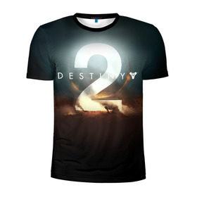 Мужская футболка 3D спортивная с принтом Destiny 12 в Курске, 100% полиэстер с улучшенными характеристиками | приталенный силуэт, круглая горловина, широкие плечи, сужается к линии бедра | destiny | дестени | дэстэни | космос