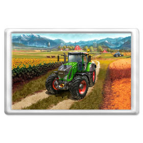 Магнит 45*70 с принтом Farming simulator 2 в Курске, Пластик | Размер: 78*52 мм; Размер печати: 70*45 | farming | simulator | трактор | фермер