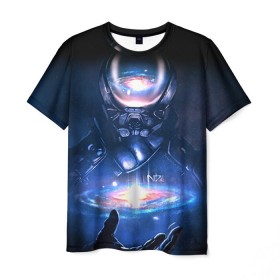 Мужская футболка 3D с принтом ME Andromeda 3 в Курске, 100% полиэфир | прямой крой, круглый вырез горловины, длина до линии бедер | andromeda | effect | андромеда | массб эффект | эфект