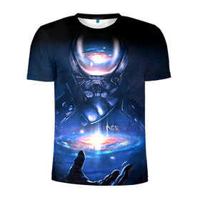 Мужская футболка 3D спортивная с принтом ME Andromeda 3 в Курске, 100% полиэстер с улучшенными характеристиками | приталенный силуэт, круглая горловина, широкие плечи, сужается к линии бедра | andromeda | effect | андромеда | массб эффект | эфект