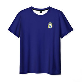 Мужская футболка 3D с принтом Реал Мадрид в Курске, 100% полиэфир | прямой крой, круглый вырез горловины, длина до линии бедер | madrid | real | королевский клуб | мадрид | примера | реал | футбол | чемпионат испании