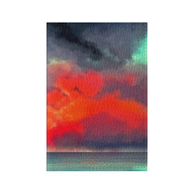 Обложка для паспорта матовая кожа с принтом Абстракция туман в Курске, натуральная матовая кожа | размер 19,3 х 13,7 см; прозрачные пластиковые крепления | море | небо | пейзаж | сказочный | яркий