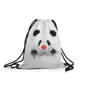 Рюкзак-мешок 3D с принтом Панда в Курске, 100% полиэстер | плотность ткани — 200 г/м2, размер — 35 х 45 см; лямки — толстые шнурки, застежка на шнуровке, без карманов и подкладки | бант | китай | клоун | медведь | мишка | нос | панда
