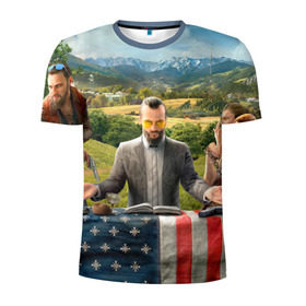 Мужская футболка 3D спортивная с принтом Far Cry 5 в Курске, 100% полиэстер с улучшенными характеристиками | приталенный силуэт, круглая горловина, широкие плечи, сужается к линии бедра | farcry | фар край | фаркрай