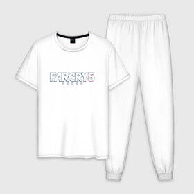 Мужская пижама хлопок с принтом Far Cry 5 в Курске, 100% хлопок | брюки и футболка прямого кроя, без карманов, на брюках мягкая резинка на поясе и по низу штанин
 | 