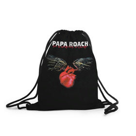 Рюкзак-мешок 3D с принтом Paparoach 11 в Курске, 100% полиэстер | плотность ткани — 200 г/м2, размер — 35 х 45 см; лямки — толстые шнурки, застежка на шнуровке, без карманов и подкладки | Тематика изображения на принте: 