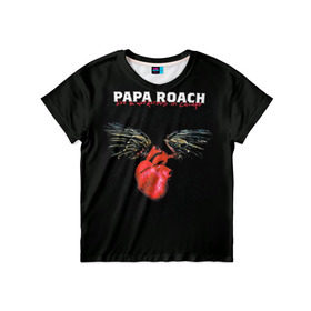 Детская футболка 3D с принтом Paparoach 11 в Курске, 100% гипоаллергенный полиэфир | прямой крой, круглый вырез горловины, длина до линии бедер, чуть спущенное плечо, ткань немного тянется | 