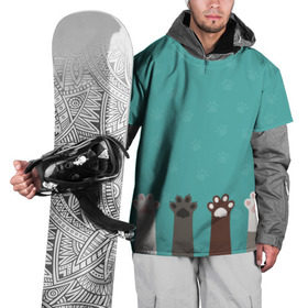 Накидка на куртку 3D с принтом Лапки котеек в Курске, 100% полиэстер |  | Тематика изображения на принте: cat | cat palm | кот | котейки | котики | котофеи | коты | кошак | кошаки | милости | милота | няшки