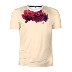Мужская футболка 3D спортивная с принтом Цветной дым в Курске, 100% полиэстер с улучшенными характеристиками | приталенный силуэт, круглая горловина, широкие плечи, сужается к линии бедра | Тематика изображения на принте: абстракция | дым | краска в воде | облако | пар | цвет