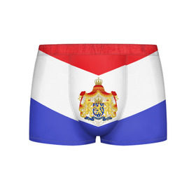 Мужские трусы 3D с принтом Флаг и герб Голландии в Курске, 50% хлопок, 50% полиэстер | классическая посадка, на поясе мягкая тканевая резинка | амстердам | голландия | европа