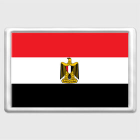 Магнит 45*70 с принтом Флаг и герб Египта в Курске, Пластик | Размер: 78*52 мм; Размер печати: 70*45 | символ страна