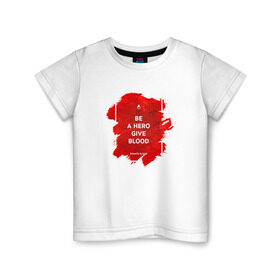 Детская футболка хлопок с принтом Донор 7 в Курске, 100% хлопок | круглый вырез горловины, полуприлегающий силуэт, длина до линии бедер | 14 июня | blood | donor | донор | донорство | здоровье | кровь | медицина | органы | переливание | помощь | пульс | сердце