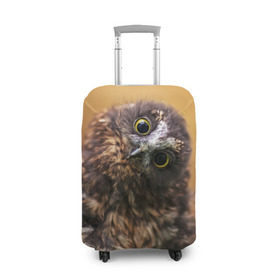 Чехол для чемодана 3D с принтом Совёнок в Курске, 86% полиэфир, 14% спандекс | двустороннее нанесение принта, прорези для ручек и колес | взгляд | глаза | клюв | пернатые | перья | прикол | птица | сова | юмор