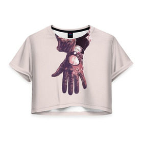 Женская футболка 3D укороченная с принтом Драйв в Курске, 100% полиэстер | круглая горловина, длина футболки до линии талии, рукава с отворотами | водитель | драйв | драйвер
