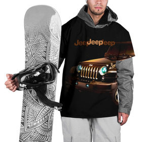 Накидка на куртку 3D с принтом Jeep в Курске, 100% полиэстер |  | brand | car | chrysler | jeep | logo | usa | автомобиль | джип | крайслер | логотип | марка | сша