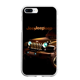 Чехол для iPhone 7Plus/8 Plus матовый с принтом Jeep в Курске, Силикон | Область печати: задняя сторона чехла, без боковых панелей | brand | car | chrysler | jeep | logo | usa | автомобиль | джип | крайслер | логотип | марка | сша