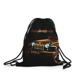 Рюкзак-мешок 3D с принтом Jeep в Курске, 100% полиэстер | плотность ткани — 200 г/м2, размер — 35 х 45 см; лямки — толстые шнурки, застежка на шнуровке, без карманов и подкладки | brand | car | chrysler | jeep | logo | usa | автомобиль | джип | крайслер | логотип | марка | сша
