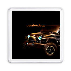 Магнит 55*55 с принтом Jeep в Курске, Пластик | Размер: 65*65 мм; Размер печати: 55*55 мм | Тематика изображения на принте: brand | car | chrysler | jeep | logo | usa | автомобиль | джип | крайслер | логотип | марка | сша