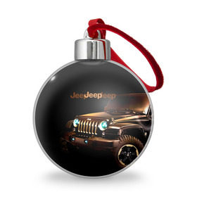 Ёлочный шар с принтом Jeep в Курске, Пластик | Диаметр: 77 мм | brand | car | chrysler | jeep | logo | usa | автомобиль | джип | крайслер | логотип | марка | сша