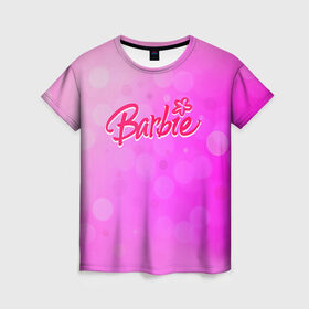 Женская футболка 3D с принтом Барби 5 в Курске, 100% полиэфир ( синтетическое хлопкоподобное полотно) | прямой крой, круглый вырез горловины, длина до линии бедер | barbie | барби | девочка | девушка | кукла