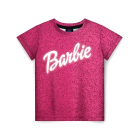 Детская футболка 3D с принтом Барби 7 в Курске, 100% гипоаллергенный полиэфир | прямой крой, круглый вырез горловины, длина до линии бедер, чуть спущенное плечо, ткань немного тянется | barbie | барби | девочка | девушка | кукла