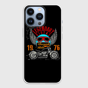 Чехол для iPhone 13 Pro с принтом Мото 1976 в Курске,  |  | Тематика изображения на принте: 3d | legendary riders | riders | rock | авто | автомобильные | гонщик | дорога | колеса | крылья | мото | мотоциклы | рок