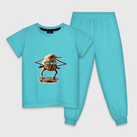 Детская пижама хлопок с принтом Так, блэт в Курске, 100% хлопок |  брюки и футболка прямого кроя, без карманов, на брюках мягкая резинка на поясе и по низу штанин
 |   | блэт | мем | птица | так | топ