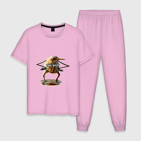Мужская пижама хлопок с принтом Так, блэт в Курске, 100% хлопок | брюки и футболка прямого кроя, без карманов, на брюках мягкая резинка на поясе и по низу штанин
 |   | блэт | мем | птица | так | топ