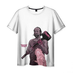Мужская футболка 3D с принтом ЧерноБог в Курске, 100% полиэфир | прямой крой, круглый вырез горловины, длина до линии бедер | американские боги | бог зла | молот | чернобог