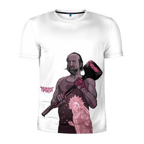 Мужская футболка 3D спортивная с принтом ЧерноБог в Курске, 100% полиэстер с улучшенными характеристиками | приталенный силуэт, круглая горловина, широкие плечи, сужается к линии бедра | американские боги | бог зла | молот | чернобог