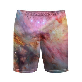 Мужские шорты 3D спортивные с принтом Светящаяся туманность в Курске,  |  | m 42 | вселенная | галактика | звезды | космос | свет | туманность ориона | цвет