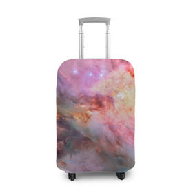 Чехол для чемодана 3D с принтом Светящаяся туманность в Курске, 86% полиэфир, 14% спандекс | двустороннее нанесение принта, прорези для ручек и колес | m 42 | вселенная | галактика | звезды | космос | свет | туманность ориона | цвет