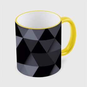 Кружка 3D с принтом Геометрия в Курске, керамика | ёмкость 330 мл | Тематика изображения на принте: 3d | abstract | gray | lowpoly | polygon | triangle | абстракция | геометрия | полигоны | треугольники