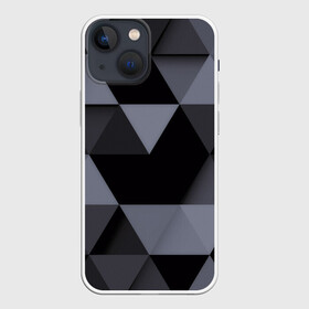 Чехол для iPhone 13 mini с принтом Геометрия в Курске,  |  | 3d | abstract | gray | lowpoly | polygon | triangle | абстракция | геометрия | полигоны | треугольники