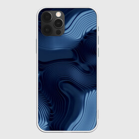 Чехол для iPhone 12 Pro Max с принтом Lullaby blue в Курске, Силикон |  | волны | синий | темный